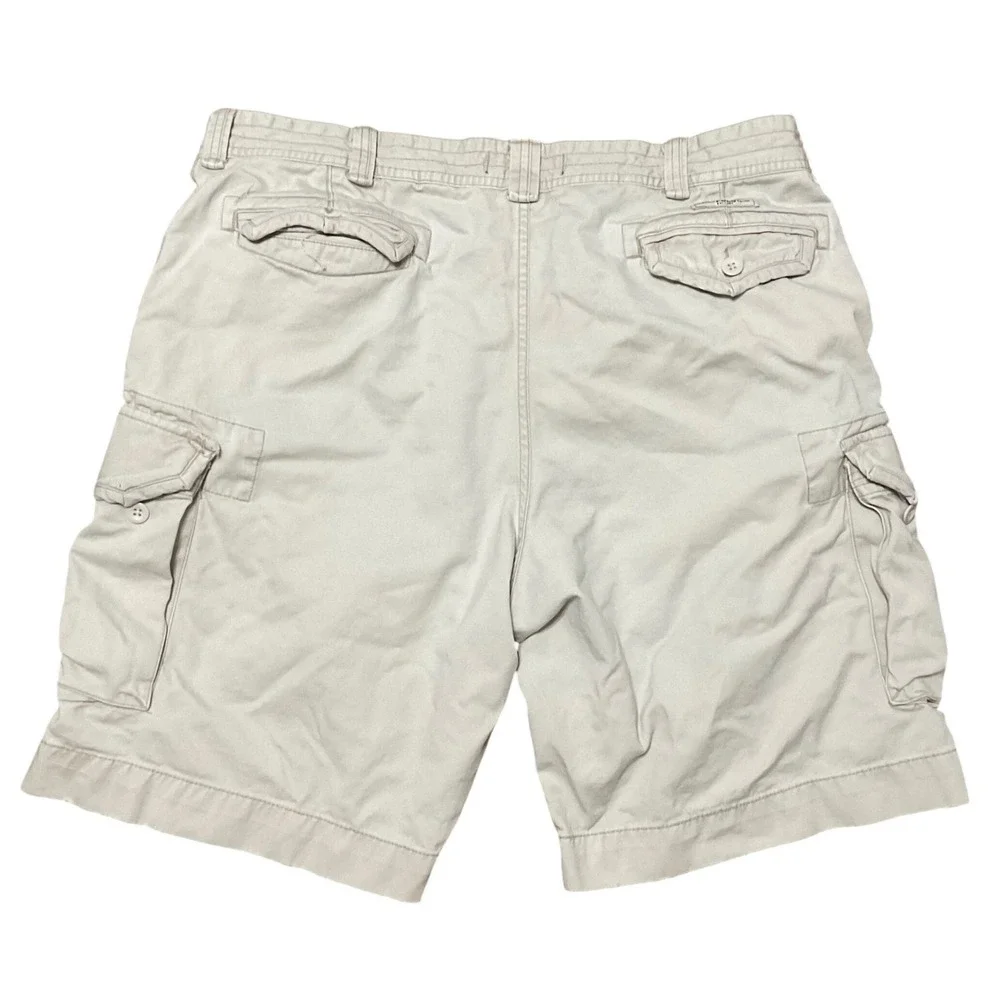 Polo Ralph Lauren Mens Cargo Shorts Tan Khaki Cotton Size 42 Utility Casual
